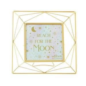 Image of Sass & Belle Trapeze Gold Square Photo Frame
