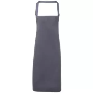 Image of Premier Ladies/Womens Slim Apron (no Pocket) / Workwear (One Size) (Steel) - Steel