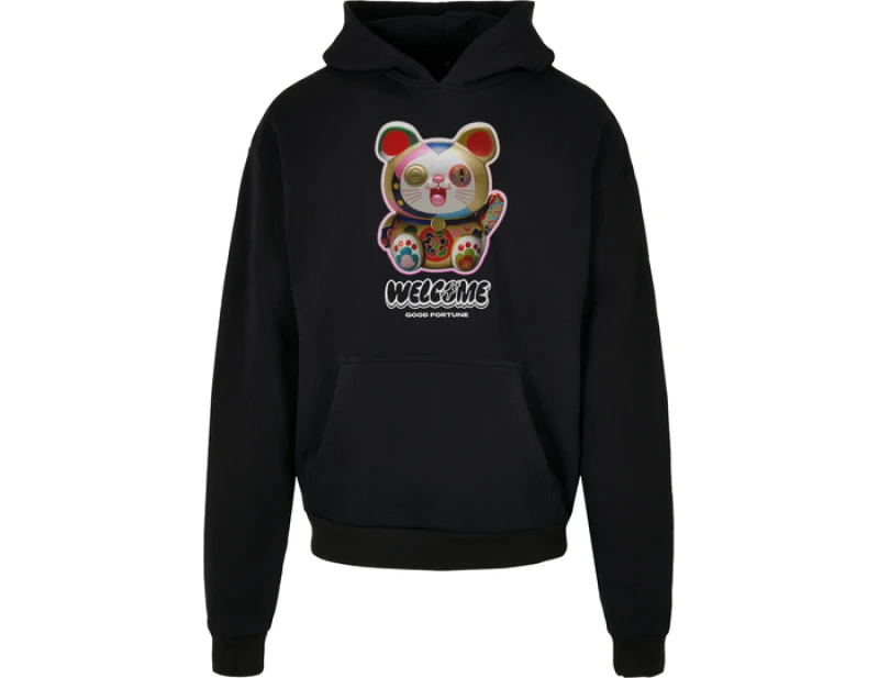 Image of Mister Tee Welcome Cat Oversized Hoody Black S