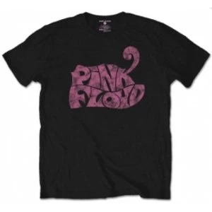 Image of Pink Floyd Swirl Logo Black Mens T Shirt Size: Medium