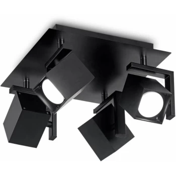 Image of Ideal Lux Lighting - Ideal Lux Mouse - 4 Light Ceiling Light Black