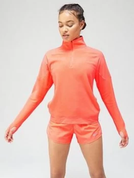Image of Nike Air Running Mid Layer Zip Top - Mango