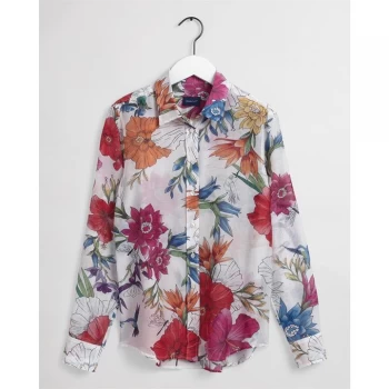 Image of Gant Hummingbird Floral Shirt - 113 EggSHELL