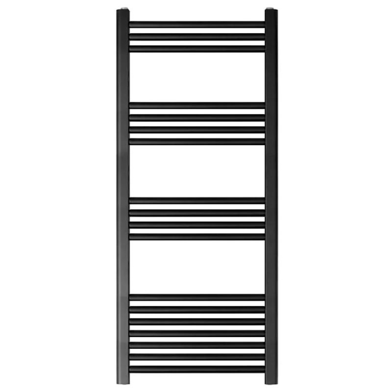 Image of Balterley Straight Heated Towel Rail Radiator, 811W, 600 x 1200mm, Matt Black Unisex