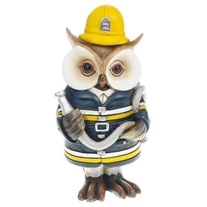 Image of Working Owl Fireman Ornament