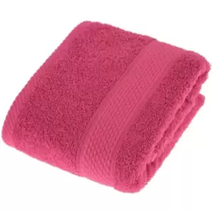Image of HOMESCAPES Turkish Cotton Raspberry Hand Towel - Raspberry
