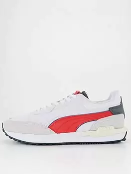 Image of Puma Puma City Rider Electric, Grey/White/Red, Size 7, Men