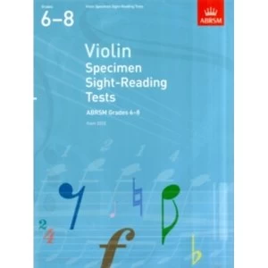 Image of Violin Specimen Sight-Reading Tests, ABRSM Grades 6-8 : From 2012