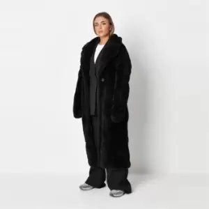 Image of Missguided Borg Teddy Coat - Black