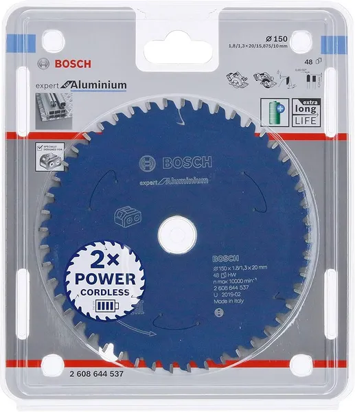 Image of Bosch Expert Cordless Circular Saw Blade for Aluminium 2608644537 Diameter: 150mm