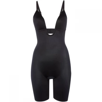 Image of Spanx Suit your fancy plunge mid thigh bodysuit - Black