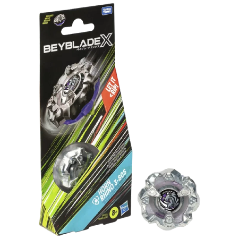 Image of Hasbro Beyblades X Horn Rhino 3 80S Top Booster Pack Set Multi unisex
