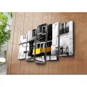 Image of 5PATK-55 Multicolor Decorative Canvas Painting (5 Pieces)