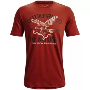 Image of Under Armour Project Rock Short Sleeve T Shirt Mens - Red