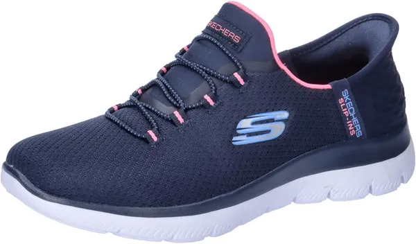 Image of Skechers Womens Slip Ins Summits Diamond Dream Hands Free Trainers - UK 6 Blue female PS4067NVP6