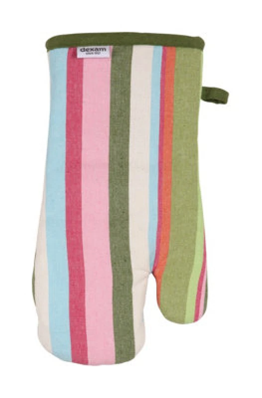 Image of Dexam Striped Recycled Cotton Gauntlet - Green