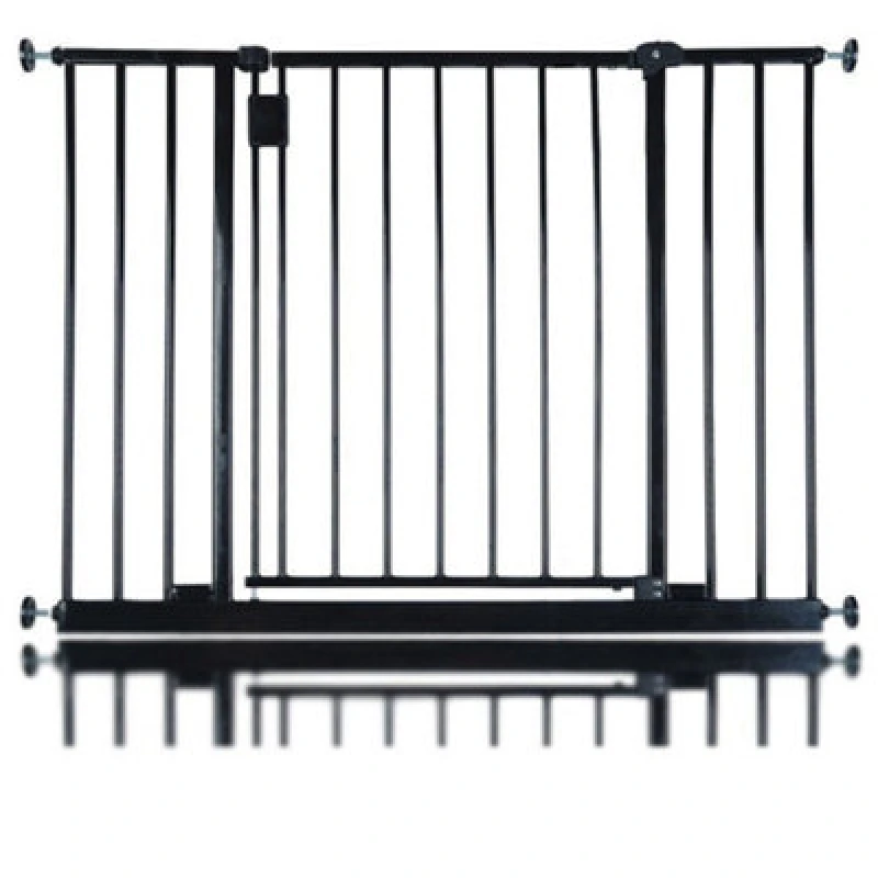 Image of Safetots Extra Wide Hallway Gate, 97Cm - 103Cm, Black, Pressure Fit Baby Gate For Hallways And Wide Spaces