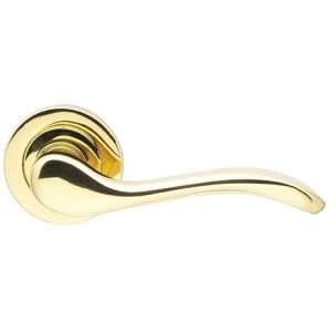 Image of Jedo Turin Door Handle on Round Rose