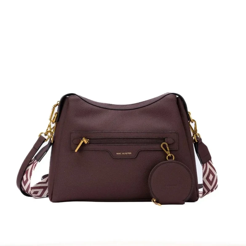 Image of Mac Alyster Crossbody bag For Her Mac Alyster Giulia Marron Female TU KC-123-CHOCOLAT