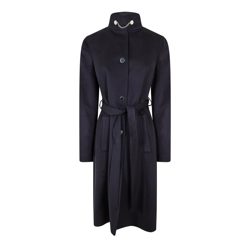 Image of Boss Womens Casenova Trench Coat Dark Blue female 6 (XS)