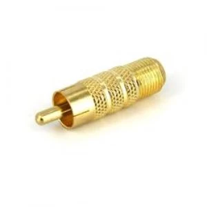 Image of StarTech.com RCA to F Type Coaxial Adapter M/F