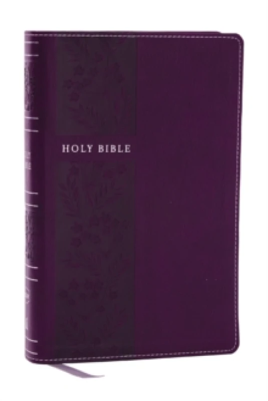 Image of NKJV Personal Size Large Print Bible with 43,000 Cross References, Purple Leathersoft, Red Letter, Comfort Print Leather / fine binding