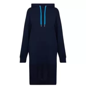 Image of Armani Exchange Hooded Dress - Blue