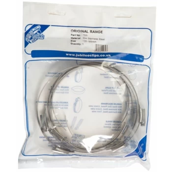 Image of Jubilee - 7SS Hose Clip Grade 304 Stainless Steel 135MM - 165MM