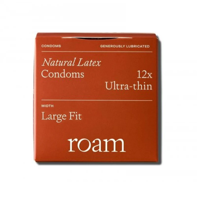 Image of Roam 4x Ultra Thin 'Condoms' for Safer Sex and Large Fit, 48 Pack Red