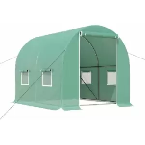 Image of Outsunny - Greenhouse Polytunnel Walk-in Grow Plant Steel 3 x 2m Outdoor - Green