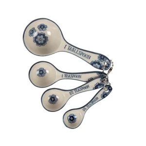 Image of Sass & Belle Blue Willow Floral Measuring Spoons