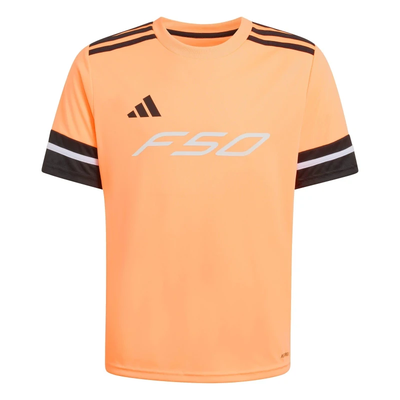 Image of adidas F50 Short Sleeve Training Shirt Juniors Orange/Black unisex 11-12 Years