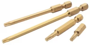 Image of Draper T8 1/4" Hex. Tx-Star Titanium Nitride Coated Insert Bit 25mm Long x 2 25TTX/2 10399