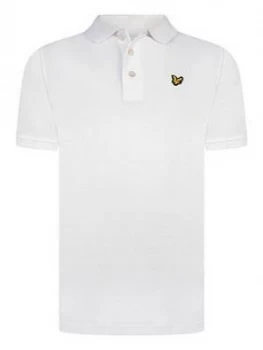 Image of Lyle & Scott Boys Classic Short Sleeve Polo Shirt - White, Size 5-6 Years