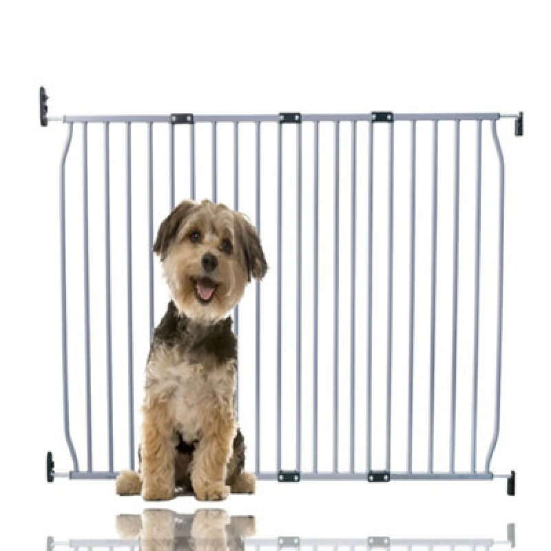 Image of Bettacare Eco Screw Fit Pet Gate, Grey, 130Cm - 140Cm, Screw Fitted Dog Gate, Safety Gate For Puppy