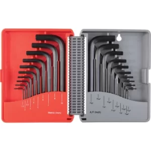 Image of Combination Short Arm MM/AF Hex Key Set (20-Pce)