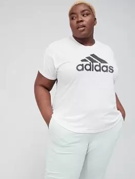 Image of adidas Winners 3.0 Tee (Plus Size) - White/Black, Size 4X, Women