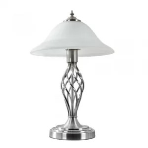 Image of Memphis Satin Nickel Barley Twist Table Lamp