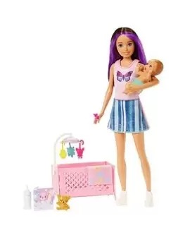 Image of Barbie Skipper Babysitters Inc. Sleepy Baby Doll Playset