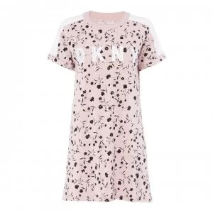 Image of DKNY Floral T-Shirt Dress - Pink