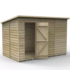 Image of 10a x 6a Forest 4Life 25yr Guarantee Overlap Pressure Treated Windowless Pent Wooden Shed (3.11m x 2.04m)