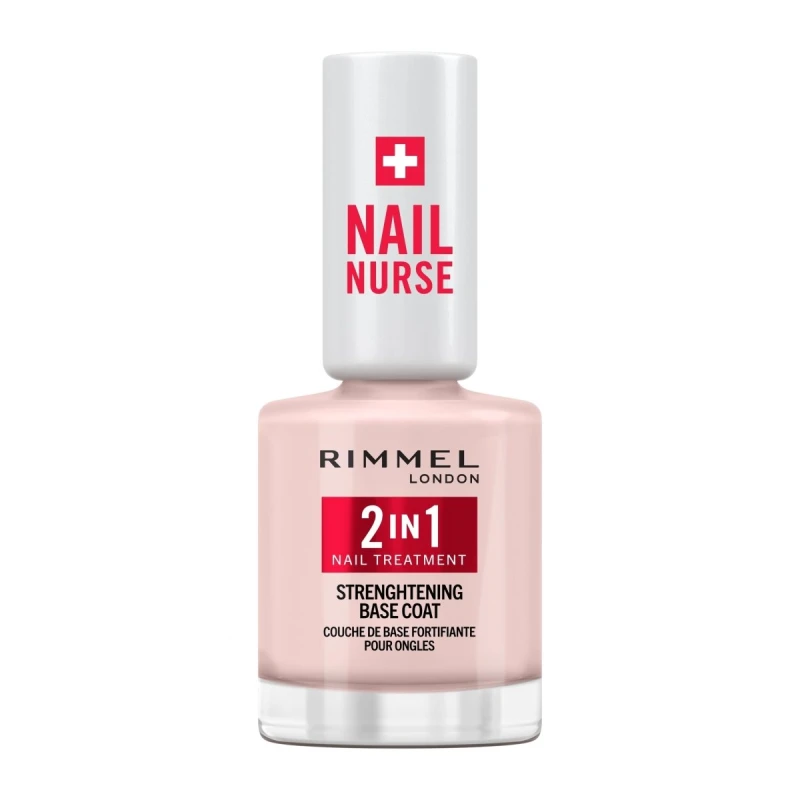 Image of Rimmel London Nail Nurse 2 in 1 Base Coat & Strengthener Multi unisex