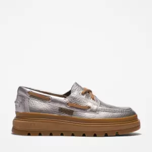Image of Timberland Greenstride Ray City Boat Shoe For Her In Silver Silver, Size 3.5