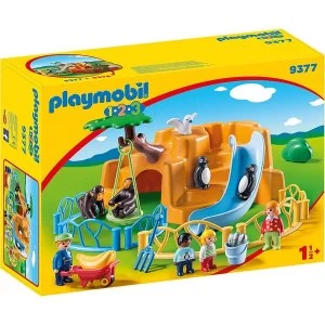 Image of Playmobil 1.2.3 Zoo with Penguin Enclosure
