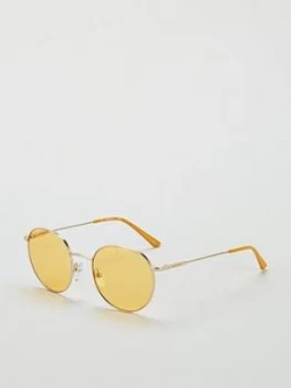 Image of Calvin Klein Round Maize Sunglasses, One Colour, Women