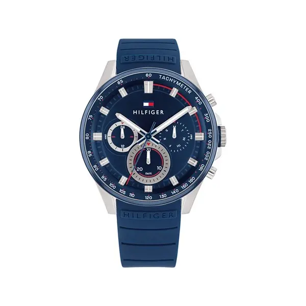 Image of Tommy Hilfiger 1791970 Max Blue Silicone Strap Watch - W95280