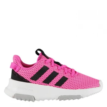Image of adidas CF Racer Trainers Girls - Pink/Blk/Wht