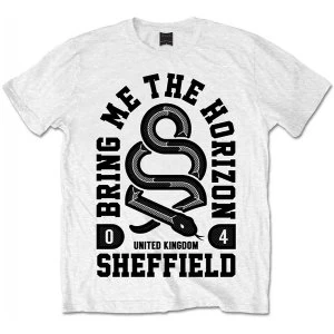 Image of Bring Me The Horizon Snake Mens Medium T-Shirt - White