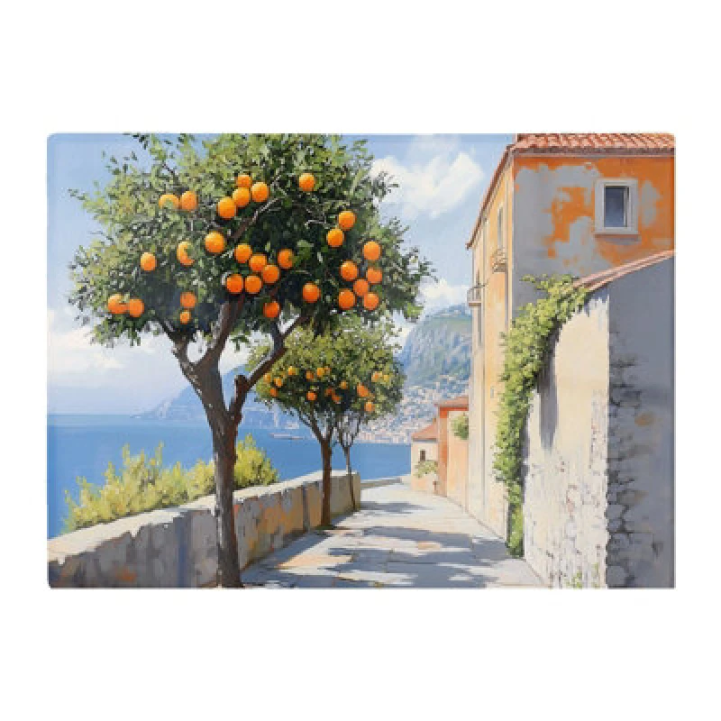 Image of Warren Reed Designer Oranges Growing In Sorrento Chopping Board