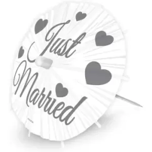 Image of Just Married Wedding Cocktail Sticks Party Picks (Pack Of 8)